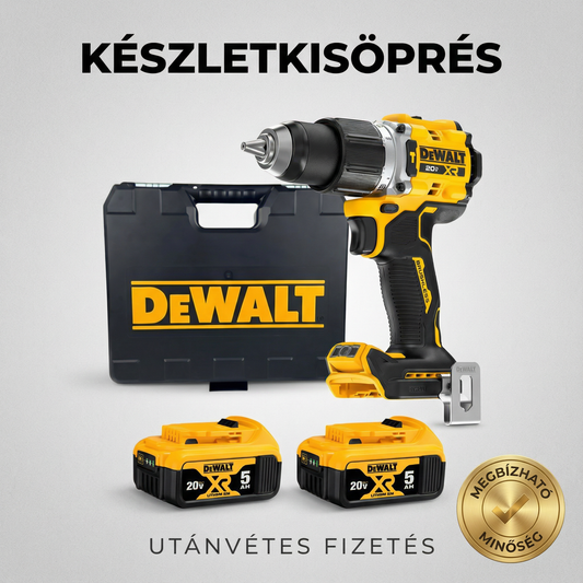 DEWALT Ütvefúró Csavarozó | Teljes Készlet + 2 Akkumulátor + 26 Tartozék